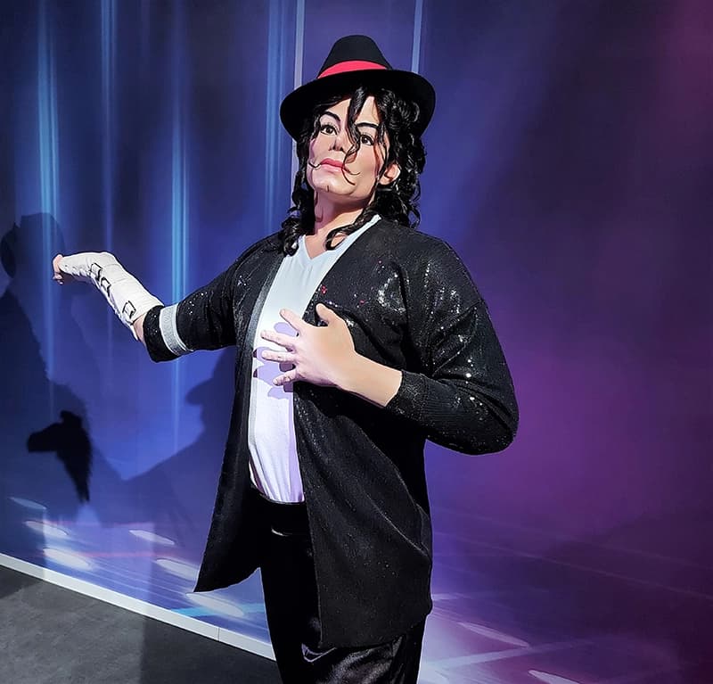 Estátua de cera do Micael Jackson no Museu de Cera